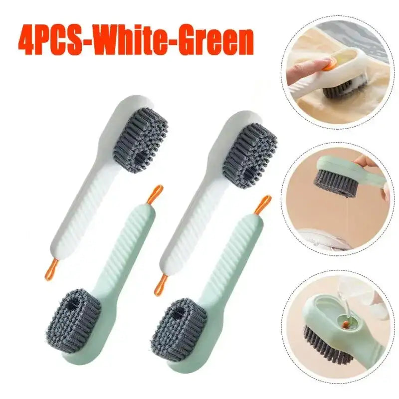 1pc Multi-function automatic spot shoe brush soft hair hand pressure hanging hole suitable for clothing carpet plastic