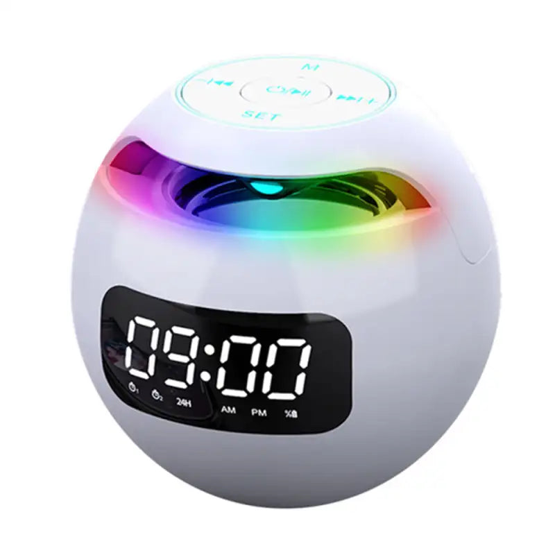 SoundTime: Portable Bluetooth Alarm & Speaker - White / USB