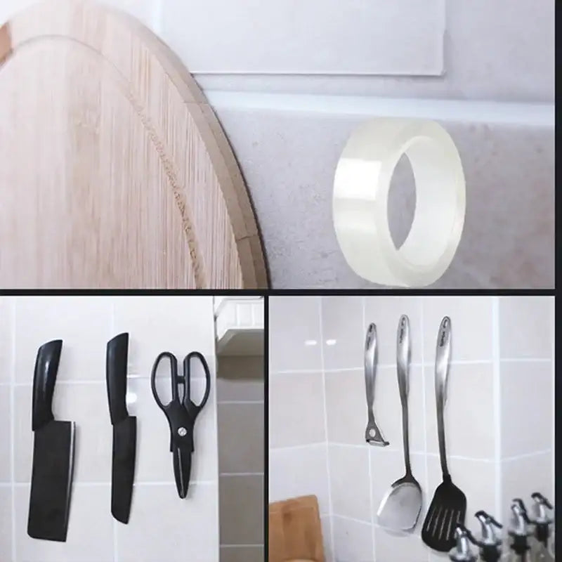 1pc Nano Tape Super Strong Double Sided Tape Extra Strong Adhesive Non-slip Waterproof Transparent Tape for Kitchen