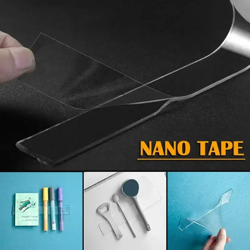 1pc Nano Tape Super Strong Double Sided Tape Extra Strong Adhesive Non-slip Waterproof Transparent Tape for Kitchen