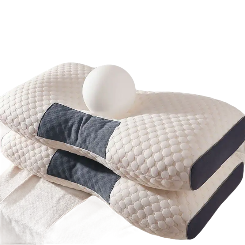 Ergonomic memory foam pillows.