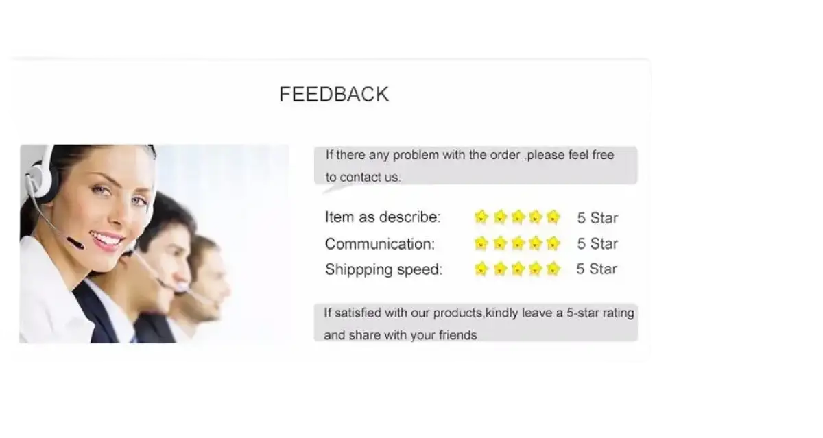 Customer feedback request.