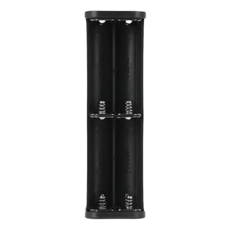 Black plastic battery holder.
