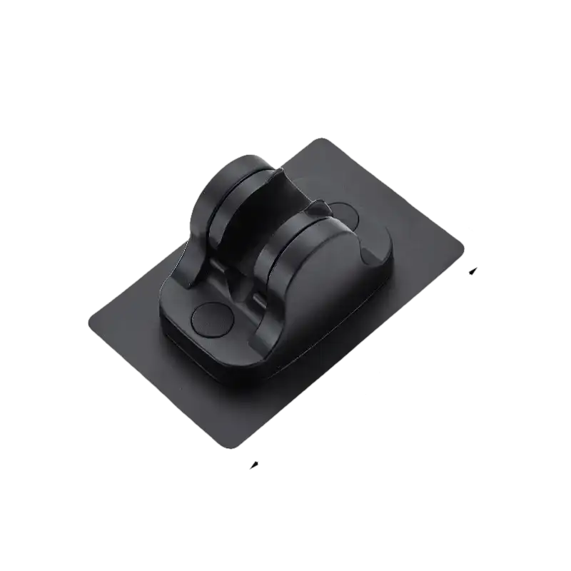 Black adhesive shower head holder from Our Sweet Black Ventouse Noire Support Mural Selection, trendy and support mural réglable