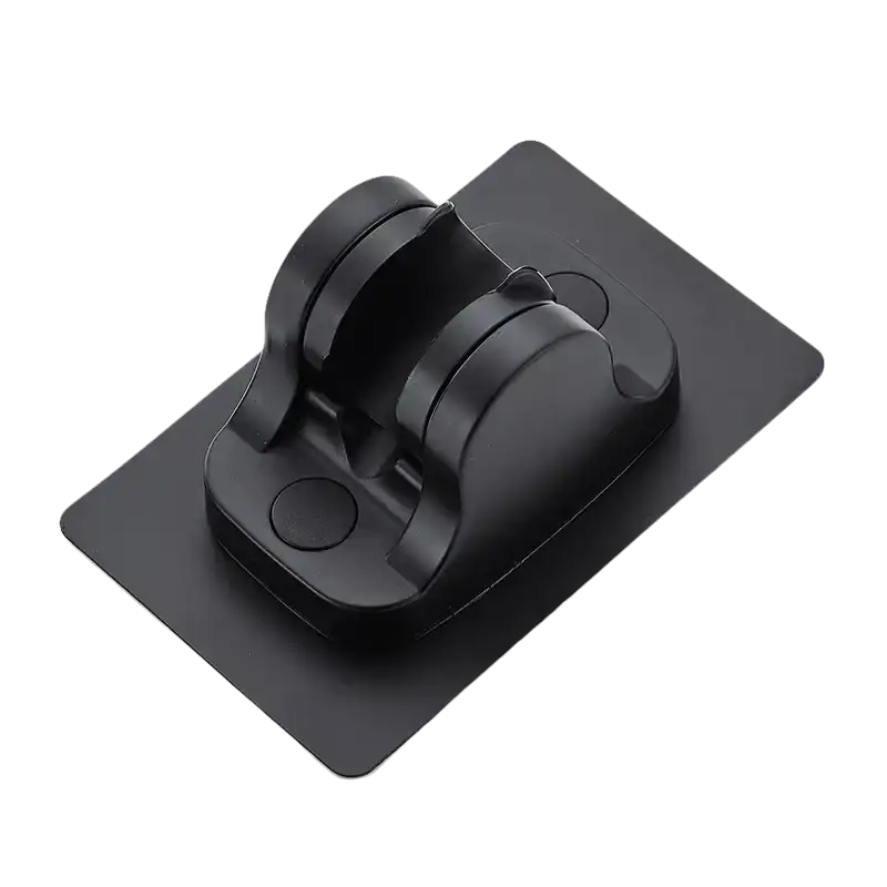 Black adhesive shower head holder from Our Sweet Black Ventouse Noire Support Mural Selection, trendy and adjustable support mural réglable