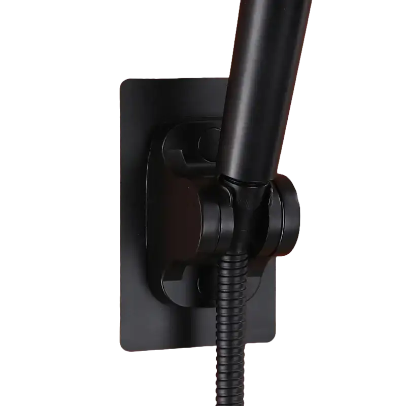 Black shower head holder from Our Sweet Black Ventouse Noire Support Mural Selection, trendy support mural réglable