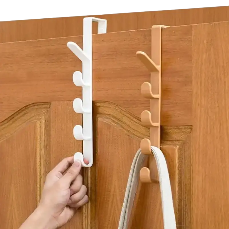 Over-the-door multi-hook racks.