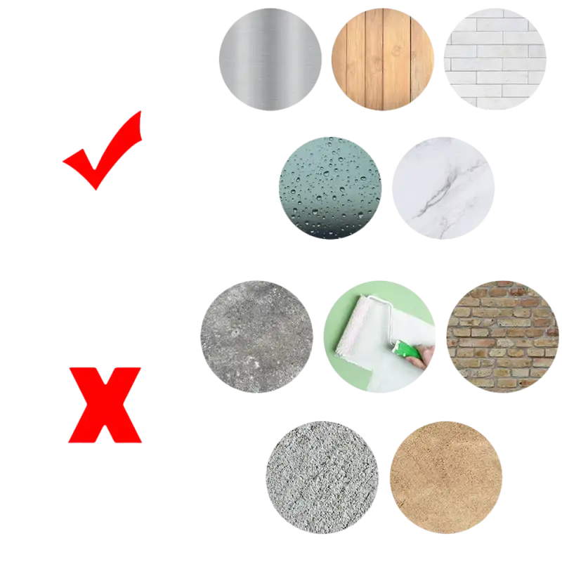 Wall compatibility guide.