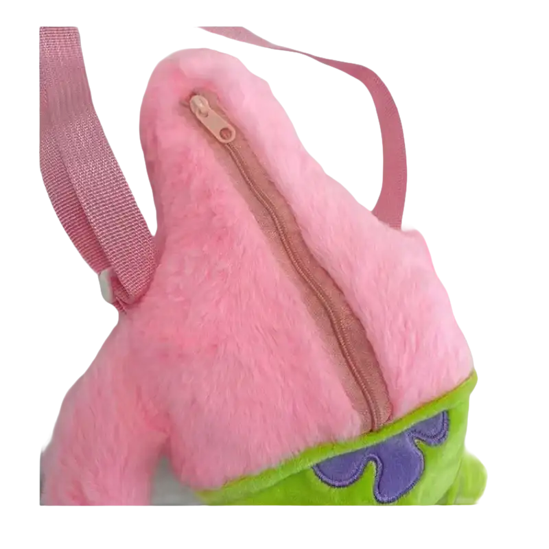 Pink Patrick Star plush purse.