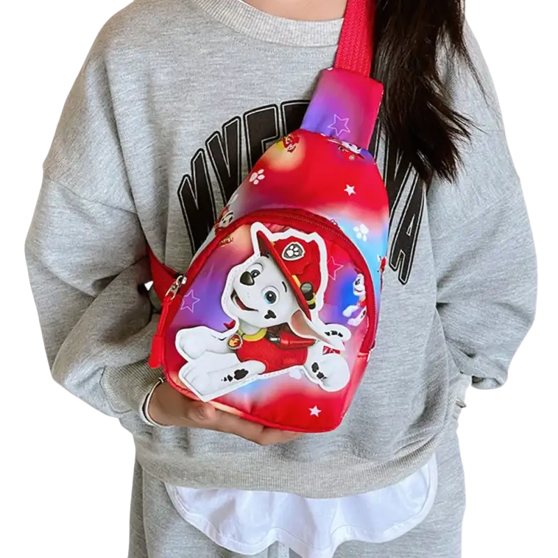 Red Paw Patrol sling bag.