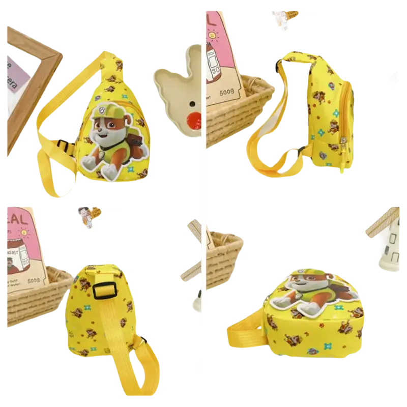 Yellow Paw Patrol sling bag.