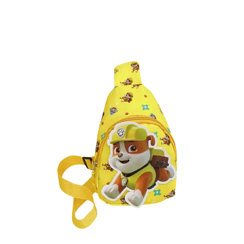 Yellow Paw Patrol sling bag.