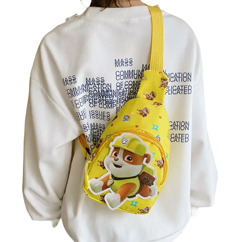 Yellow Paw Patrol sling bag.