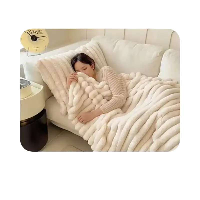 Cozy, textured blanket.