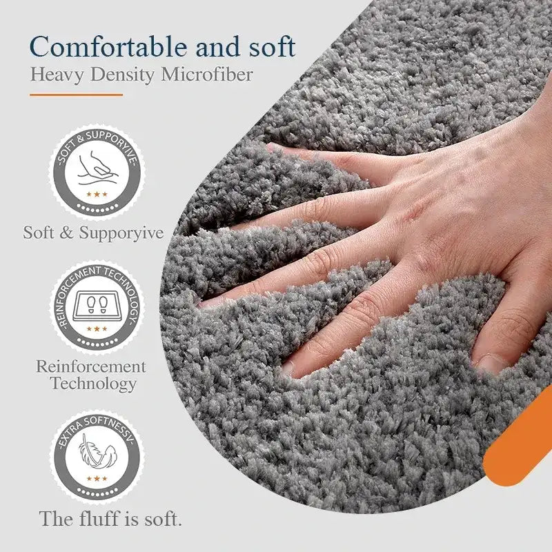 Soft Comfortable Thick Plush Floor Mat,Bathroom Floor Rug,Bedroom Carpet,Living Room Mat,Non-slip Rug,Water Absorption