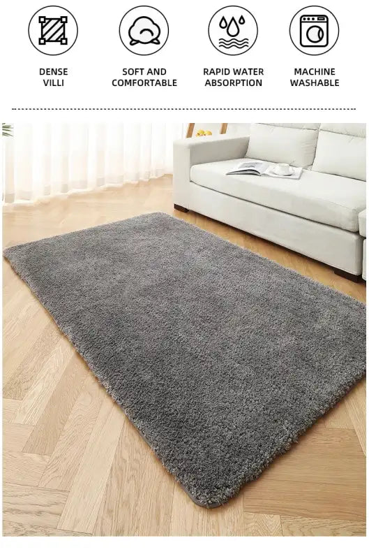 Soft Comfortable Thick Plush Floor Mat,Bathroom Floor Rug,Bedroom Carpet,Living Room Mat,Non-slip Rug,Water Absorption