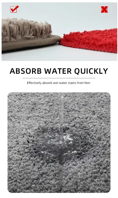 Soft Comfortable Thick Plush Floor Mat,Bathroom Floor Rug,Bedroom Carpet,Living Room Mat,Non-slip Rug,Water Absorption