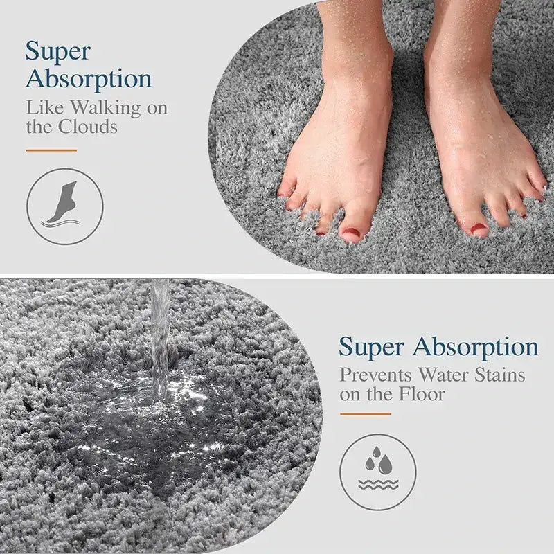 Soft Comfortable Thick Plush Floor Mat,Bathroom Floor Rug,Bedroom Carpet,Living Room Mat,Non-slip Rug,Water Absorption