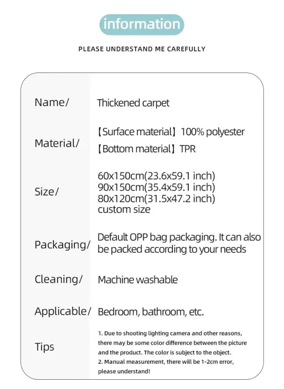 Soft Comfortable Thick Plush Floor Mat,Bathroom Floor Rug,Bedroom Carpet,Living Room Mat,Non-slip Rug,Water Absorption