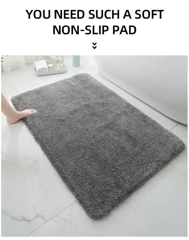 Soft Comfortable Thick Plush Floor Mat,Bathroom Floor Rug,Bedroom Carpet,Living Room Mat,Non-slip Rug,Water Absorption