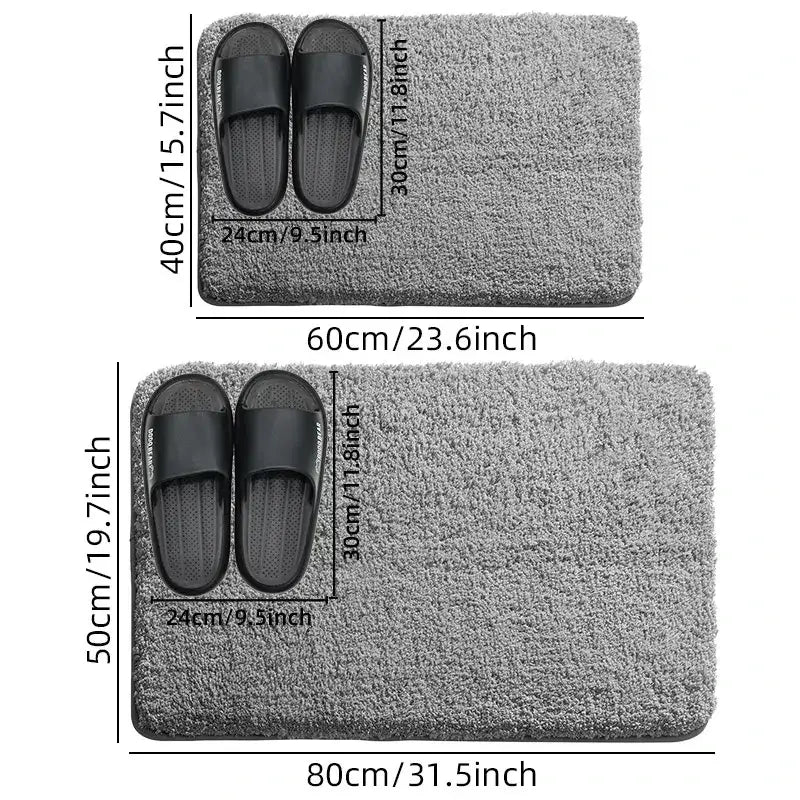 Soft Comfortable Thick Plush Floor Mat,Bathroom Floor Rug,Bedroom Carpet,Living Room Mat,Non-slip Rug,Water Absorption