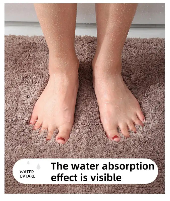Soft Comfortable Thick Plush Floor Mat,Bathroom Floor Rug,Bedroom Carpet,Living Room Mat,Non-slip Rug,Water Absorption