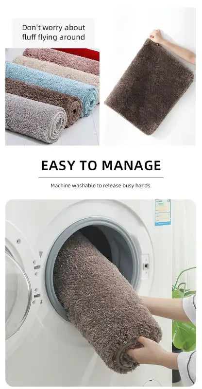 Soft Comfortable Thick Plush Floor Mat,Bathroom Floor Rug,Bedroom Carpet,Living Room Mat,Non-slip Rug,Water Absorption