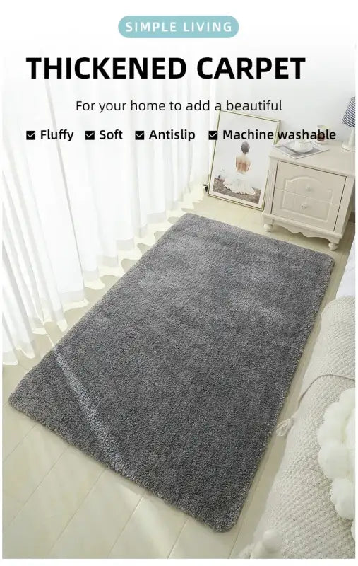 Soft Comfortable Thick Plush Floor Mat,Bathroom Floor Rug,Bedroom Carpet,Living Room Mat,Non-slip Rug,Water Absorption