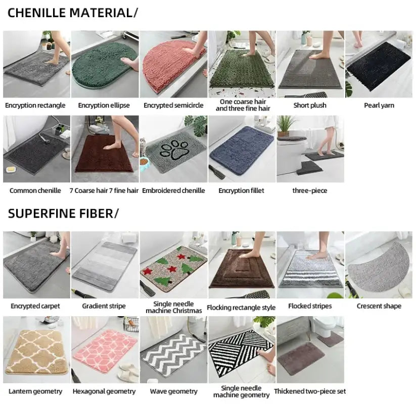 Soft Comfortable Thick Plush Floor Mat,Bathroom Floor Rug,Bedroom Carpet,Living Room Mat,Non-slip Rug,Water Absorption