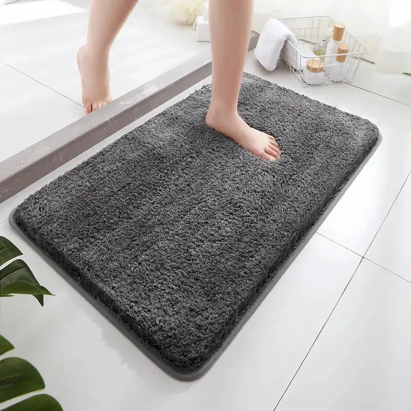 Soft Comfortable Thick Plush Floor Mat,Bathroom Floor Rug,Bedroom Carpet,Living Room Mat,Non-slip Rug,Water Absorption
