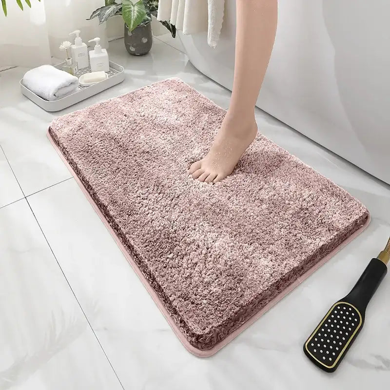 Soft Comfortable Thick Plush Floor Mat,Bathroom Floor Rug,Bedroom Carpet,Living Room Mat,Non-slip Rug,Water Absorption