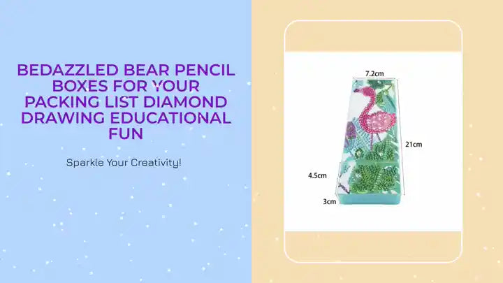 Bedazzled Bear Pencil Boxes For Your Packing List Diamond Drawing Educational Fun by@Outfy