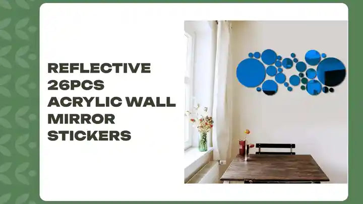 Reflective 26pcs Acrylic Wall Mirror Stickers by@Outfy