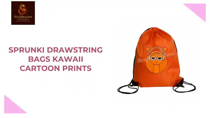 Sprunki Drawstring Bags Kawaii Cartoon Prints by@Outfy