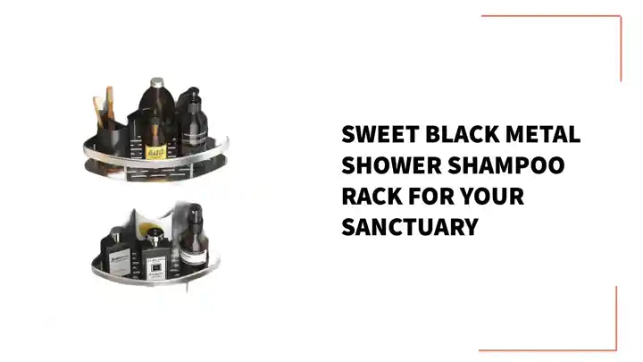 Sweet Black Metal Shower Shampoo Rack for Your Sanctuary by@Outfy