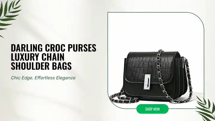 Darling Croc Purses Luxury Chain Shoulder Bags by@Outfy