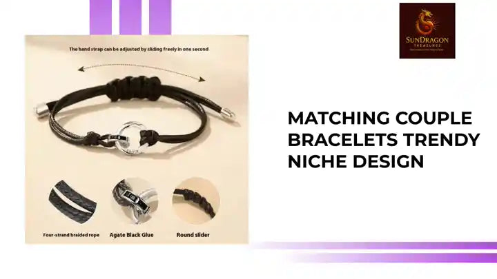 Matching Couple Bracelets Trendy Niche Design by@Outfy