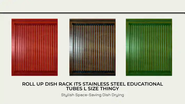 Roll Up Dish Rack Its Stainless Steel Educational Tubes L Size Thingy by@Outfy