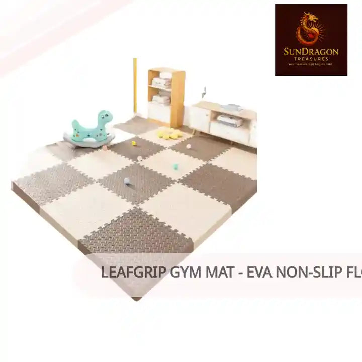LeafGrip Gym Mat - EVA Non-Slip Floor Protector by@Outfy