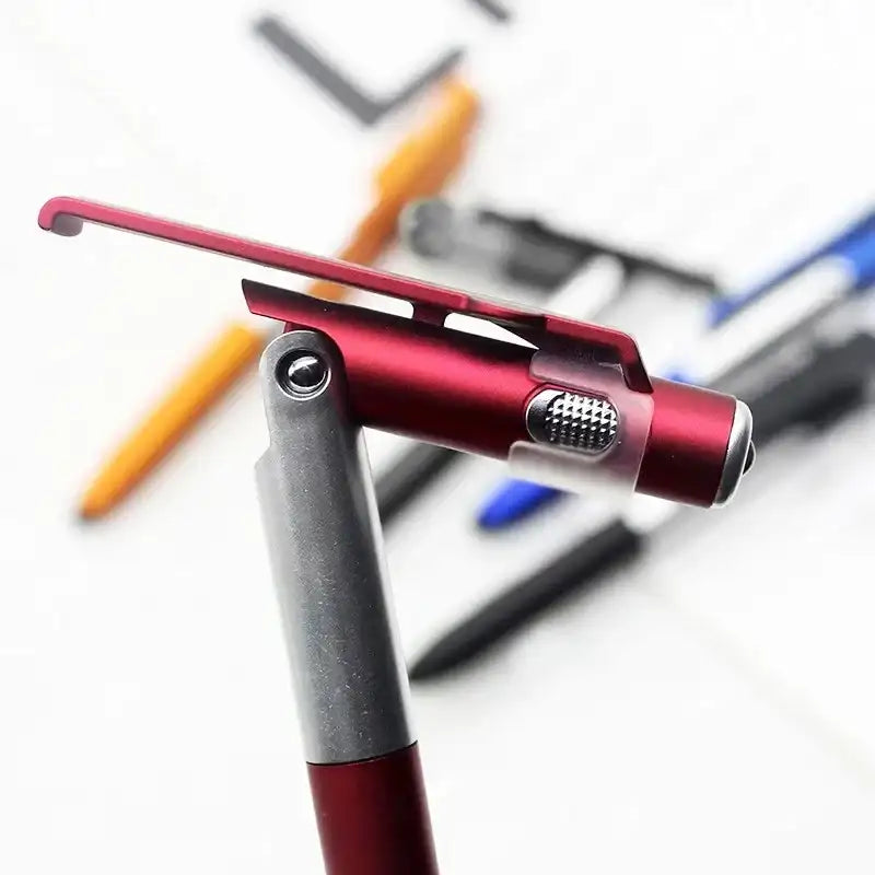 4 IN 1 Multifunction Touch Pen Ballpoint Pens with LED Light Folding Stand for Phone Holder Night Reading Stationery