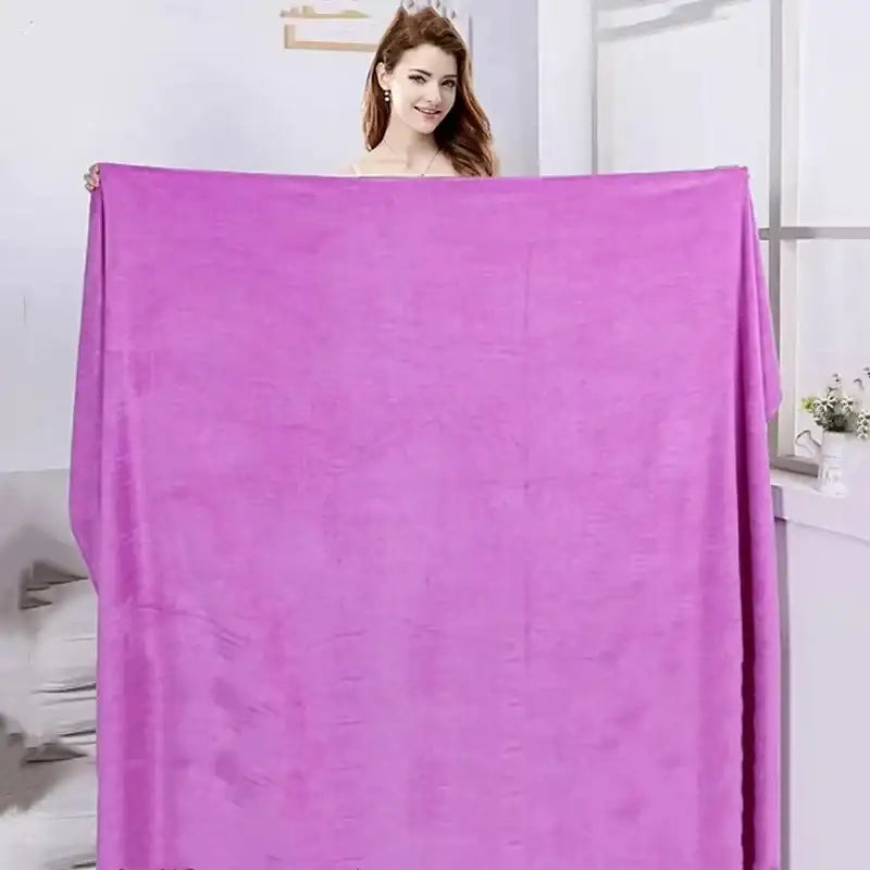 A big towel thick microfiber bath towel absorbent and quick-drying multifunctional swimming fitness sports beauty salon
