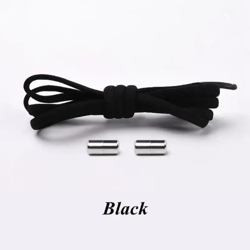 100cm Elastic No Tie Shoelaces Metal Lock Shoe Laces For Kids Adult Sneakers Quick Shoelaces Semicircle Shoestrings - 1