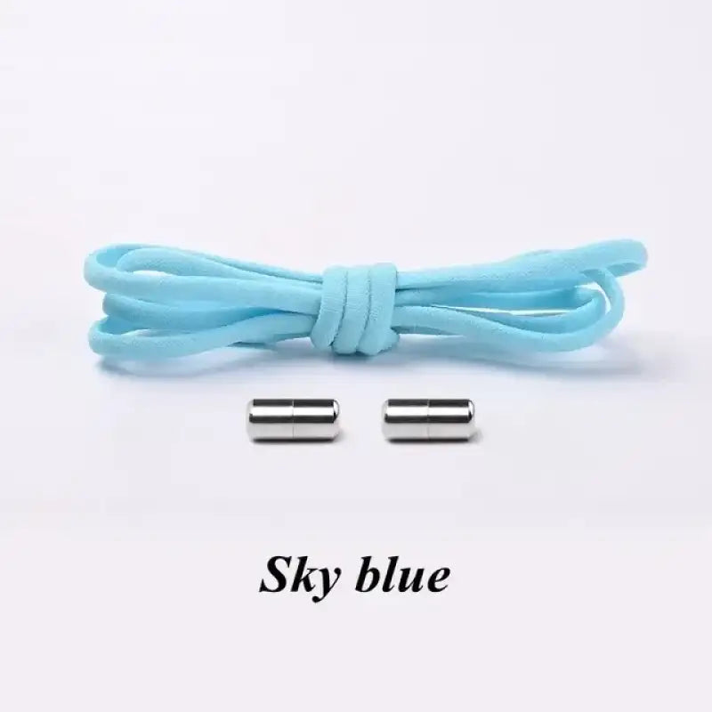 100cm Elastic No Tie Shoelaces Metal Lock Shoe Laces For Kids Adult Sneakers Quick Shoelaces Semicircle Shoestrings - 1