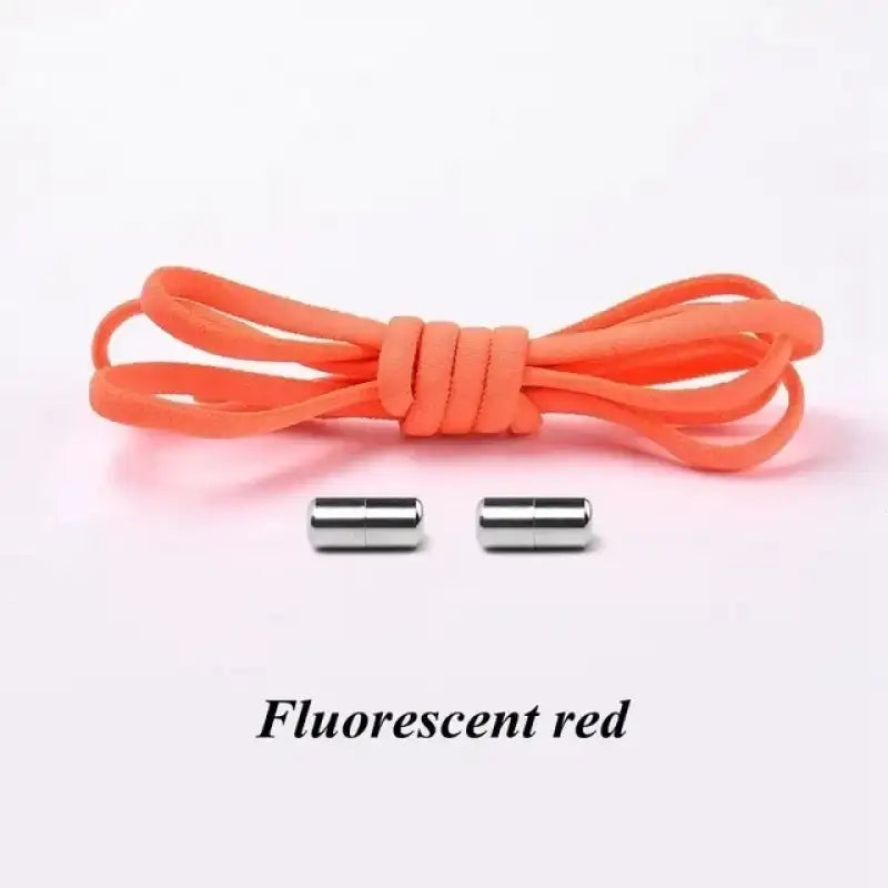 100cm Elastic No Tie Shoelaces Metal Lock Shoe Laces For Kids Adult Sneakers Quick Shoelaces Semicircle Shoestrings - 1