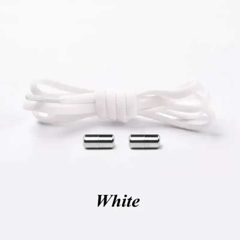 100cm Elastic No Tie Shoelaces Metal Lock Shoe Laces For Kids Adult Sneakers Quick Shoelaces Semicircle Shoestrings - 1