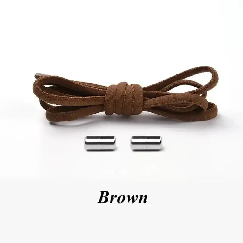 100cm Elastic No Tie Shoelaces Metal Lock Shoe Laces For Kids Adult Sneakers Quick Shoelaces Semicircle Shoestrings - 1