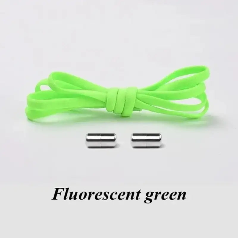 100cm Elastic No Tie Shoelaces Metal Lock Shoe Laces For Kids Adult Sneakers Quick Shoelaces Semicircle Shoestrings - 1