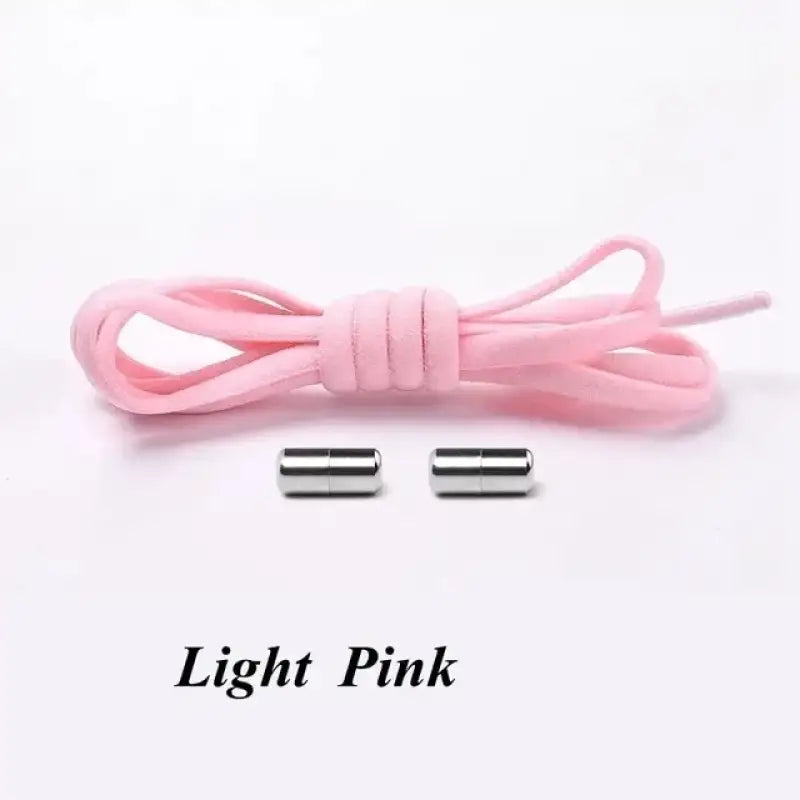 100cm Elastic No Tie Shoelaces Metal Lock Shoe Laces For Kids Adult Sneakers Quick Shoelaces Semicircle Shoestrings - 1