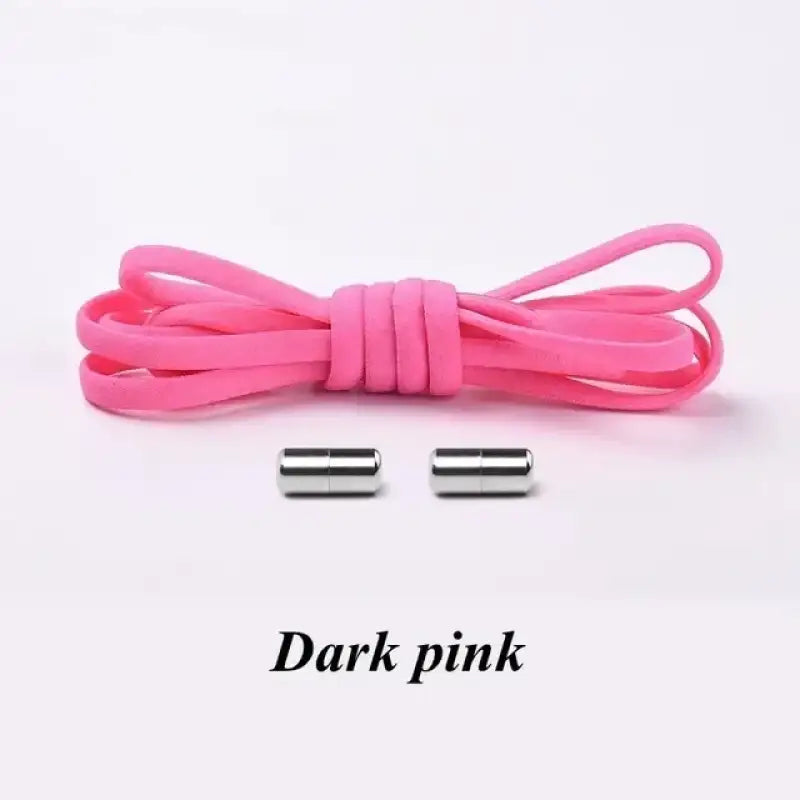 100cm Elastic No Tie Shoelaces Metal Lock Shoe Laces For Kids Adult Sneakers Quick Shoelaces Semicircle Shoestrings - 1