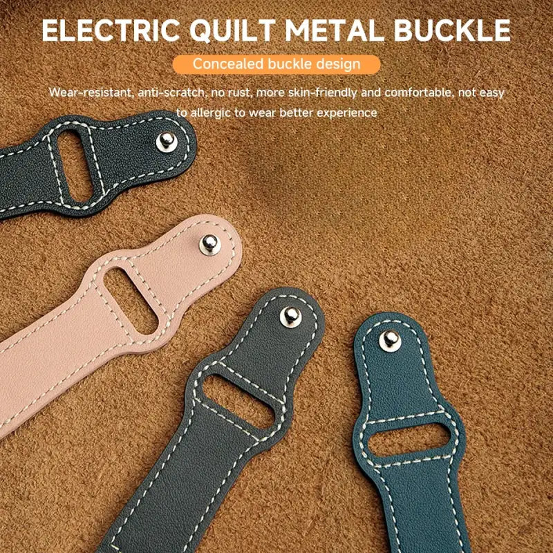 Leather watch band loops.